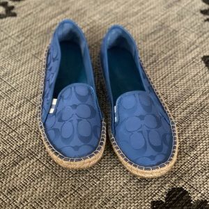 Coach women’s  flat slide on espadrilles sz 8.5